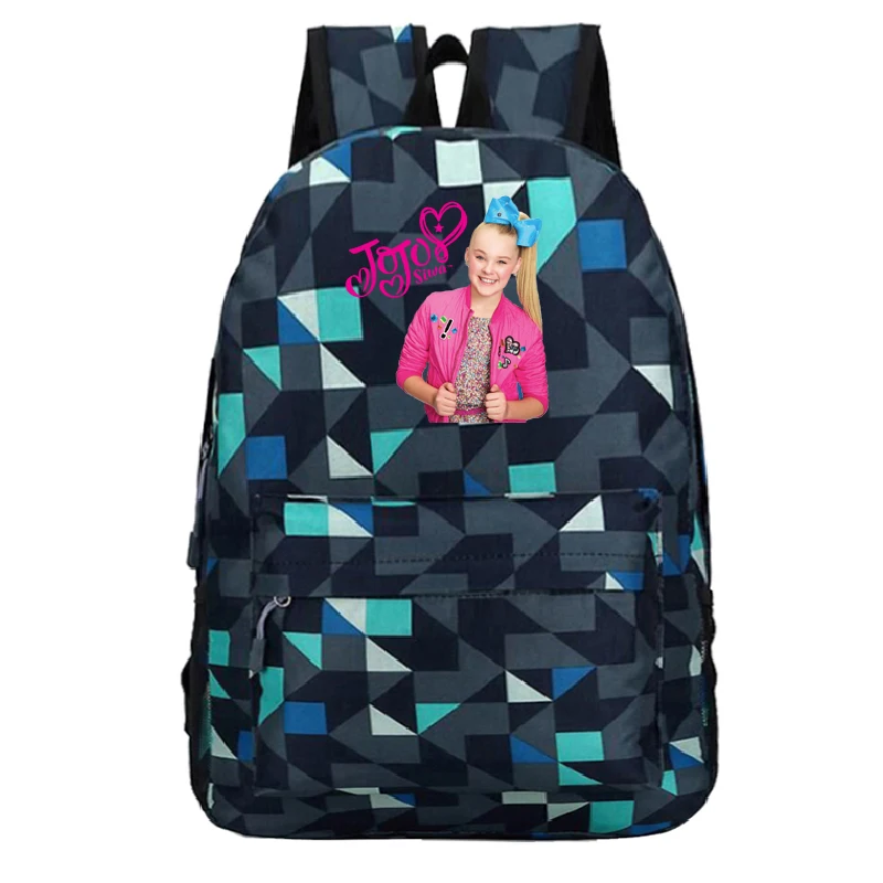 Высококачественный школьный рюкзак Jojo Siwa, популярный узор, рюкзак для ноутбука, Детские повседневные сумки для мальчиков и девочек - Цвет: 12