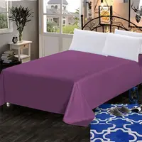 LAGMTA – drap plat épais 100% coton, couleur unie, drap de lit de haute qualité, différentes tailles personnalisables, 1 pièce 3