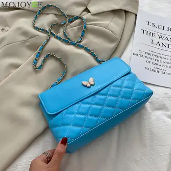 

Fashion Lattice Pattern Crossbody Bag Butterfly Women Retro PU Leather Casual Daily Shoulder Pouch Satchel for Girl Lady