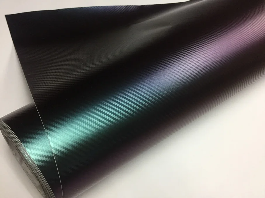 50CM*200/300CM DIY Car Body Chameleon Sticker Car 3D Vinyl Wrap Color Changing Film Purple to Blue Decal Auto Exterior Styling car covers