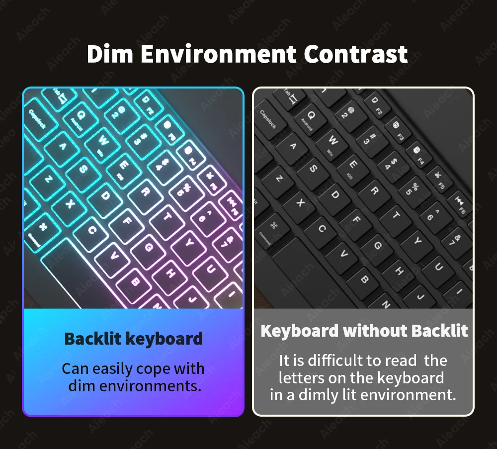 For iPad Keyboard Backlit Wireless Keyboard Bluetooth-compatible For Samsung Xiaomi Huawei Apple Phone Laptop Tablet Keyboard