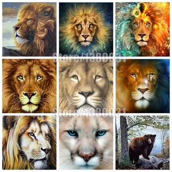 

5D Diamond Paiting Lion Full Kits DIY Handicraft Diamond Embroidery Sale Animal Picture Of Rhinestones Decor For Home CC1094