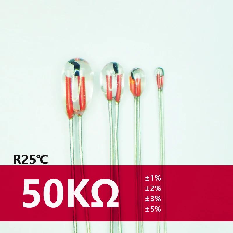 

MGB MF51 50K 503 1% 3950 3975 Glass-sealed NTC thermistor temperature sensor probe in Lingee