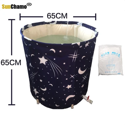 Bath Tub Adult Home Full-body Folding Bathtub Detachable Heightening Bath Barrel Barrel Thickened Insulation Warm