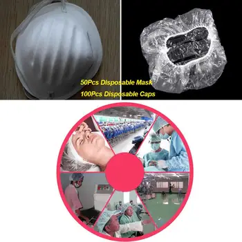 

PE 100pcs/Bag Discharge Makeup Disposable Shower Caps Disposable Bath Caps Comfortable Convenient Elastic Waterproof