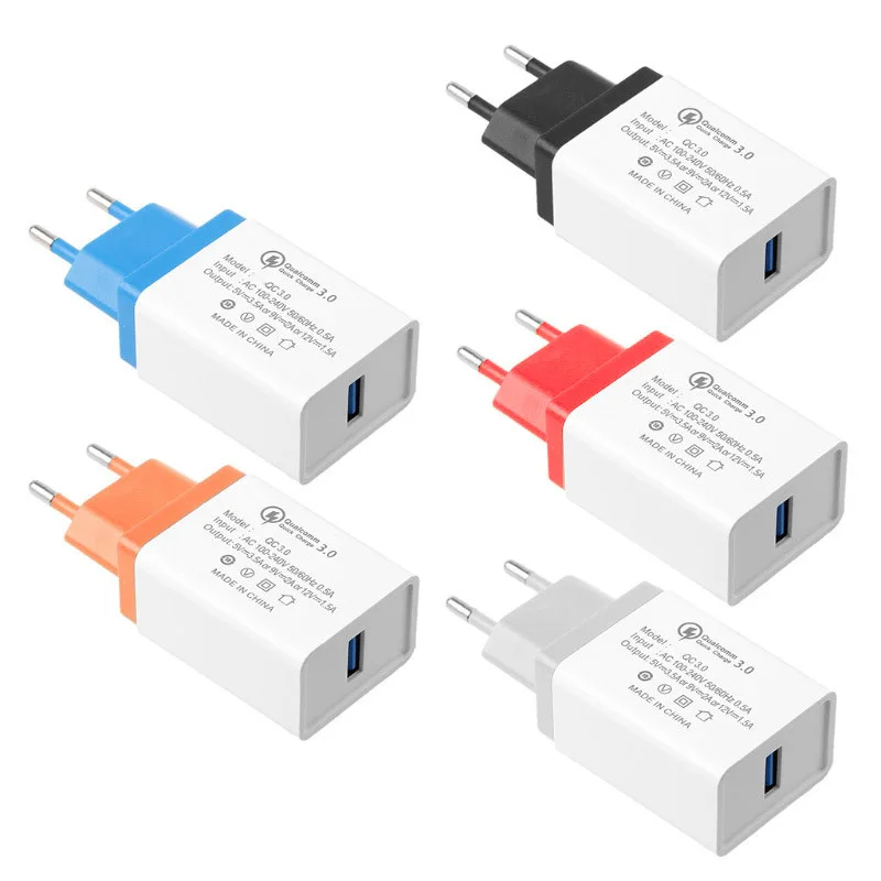 Зарядное устройство для мобильного телефона, USB, электрическое настенное зарядное устройство, смарт, быстрая зарядка, 3,0, портативная зарядка для Andriod huawei, samsung, Xiaomi Phone