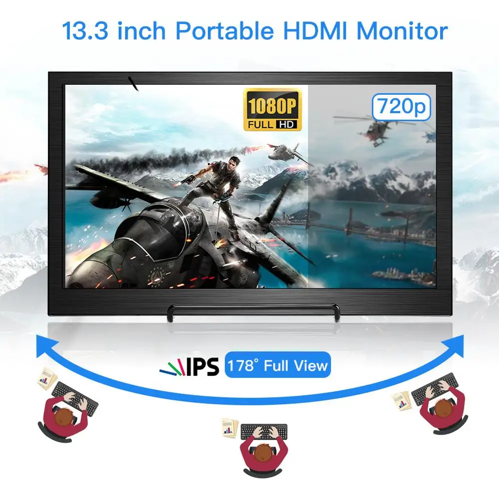 Eyoyo EM13F 13 3 &quotIPS портативный ПК монитор Мини HDMI ноутбук игровой экран FHD 1080P ЖК