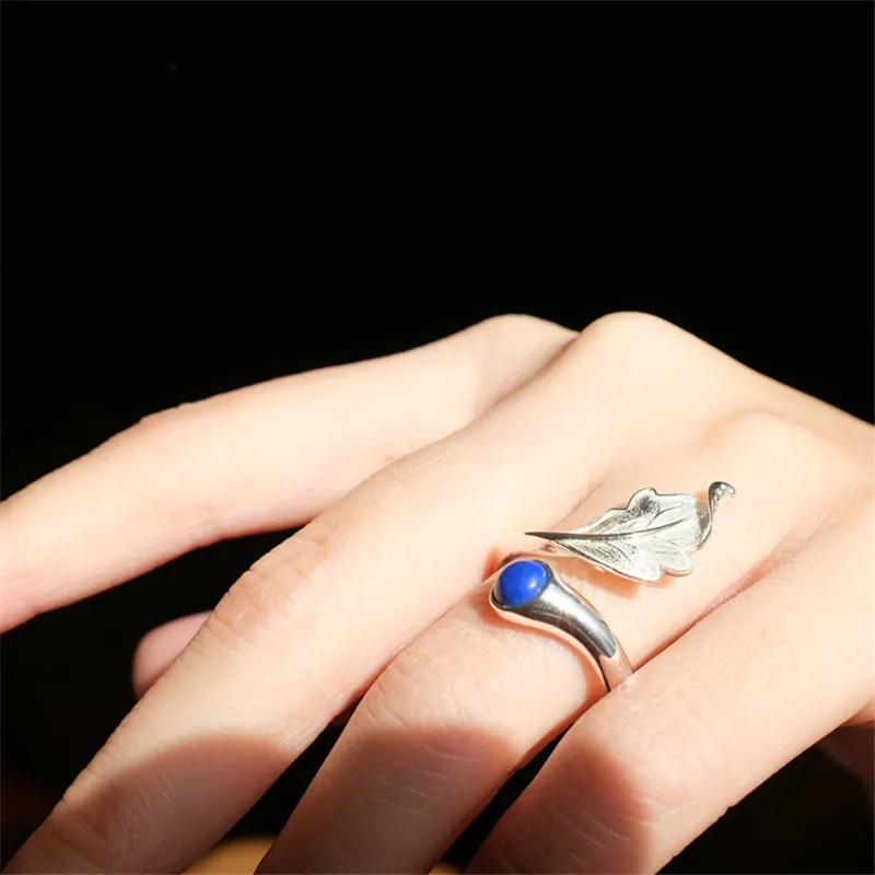 V. YA кольцо из граната и лазурита, 925 пробы серебряные ювелирные изделия для женщин, женские винтажные кольца, лучший подарок, высокое качество