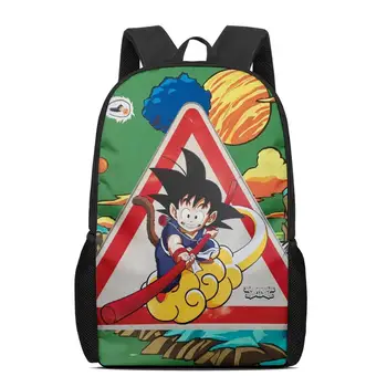 

School Bags Backpack Dragon Ball Goku Kids For Cartoon Waterproof Western Unisex Custom Print Image