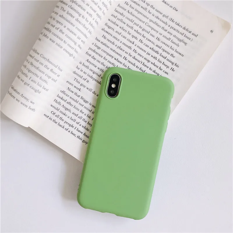 Light Green Матовый сплошной цветной чехол для Huawei Honor 8 8X9X10 20 V20 mate 20 30 P20 P30 Pro Lite Мягкий силиконовый чехол из ТПУ - Цвет: Light Green