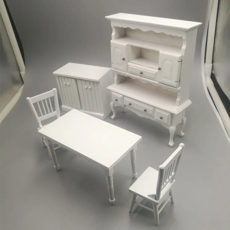 M02-X062 детский подарок игрушка 1:12 кукольный домик мини миниатюрная мебель rement белый набор для ресторанов 5 шт./компл