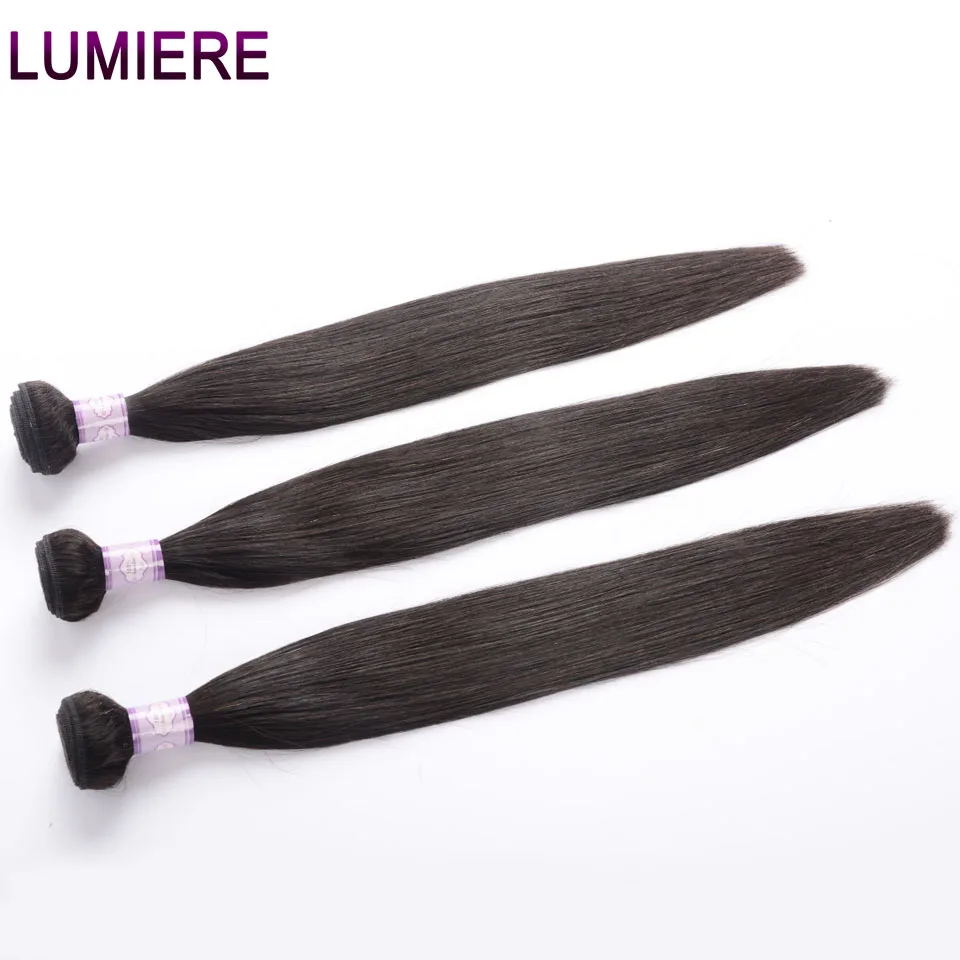 Lumiere волосы перуанские накладные волосы пучки прямые волосы пучки человеческие пряди для наращивания волос натуральный цвет не Реми