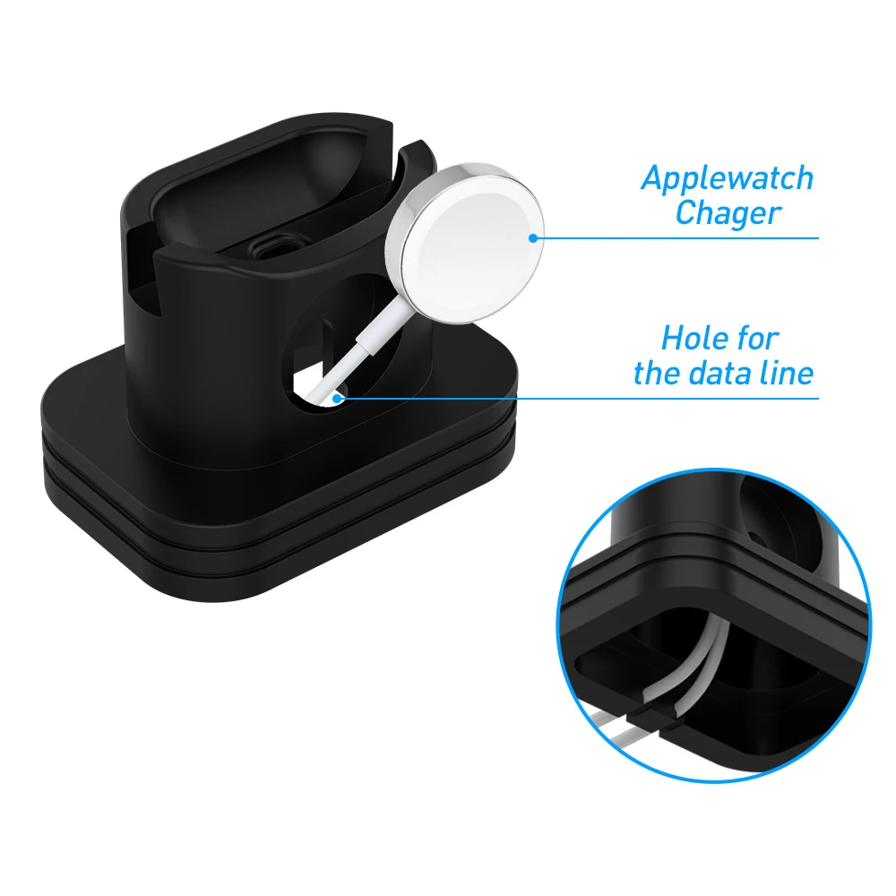 AIYIMA 2 в 1 Apple Watch Подставка для зарядки док-станции для Airpods iPhone One Plus X XS 8 Apple iWatch док-станция 4 3 2 Держатель для зарядки