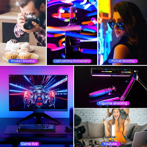 VIJIM Ulanzi i-Light 미니 RGB 튜브 라이트, 휴대용 LED 사진 스틱, 비디오 필 램프, 마그네틱 2500-9000K, 브이로그 유튜브용 6