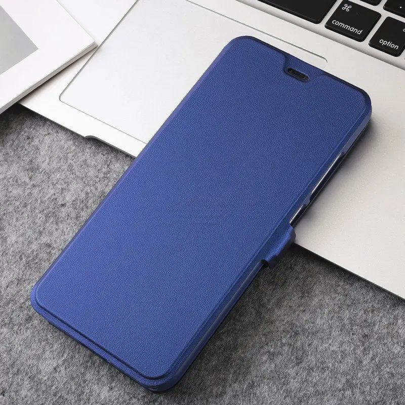 Роскошный умный флип-чехол из искусственной кожи для huawei Honor 7C 5,7 5,99 чехол с функцией подставки для Honor 7X 8X чехол s Магнитный чехол для телефона - Цвет: Deep Blue
