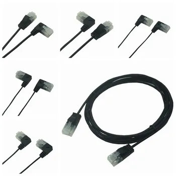

90 Degree Ultra Slim Cat6 Ethernet RJ45 Left Right Angled UTP Network Patch Cord Cat6a Lan Short