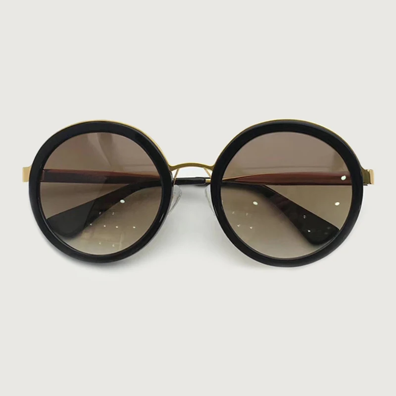 No.6 Sunglasses Ретро Круглые Солнцезащитные очки для женщин и мужчин,, винтажные брендовые оттенки, черные Черепаховые Солнцезащитные очки для женщин, модные дизайнерские очки - Цвет линз: No.6 Sunglasses