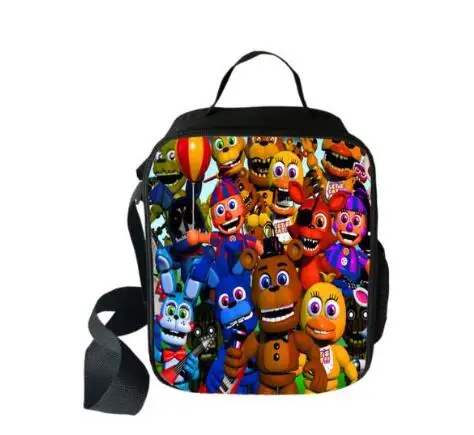 Аниме Five Nights at Freddy's сумка для обеда многоразовая Изолированная Термосумка Женская Мужская Студенческая сумка для еды многофункциональные сумки - Цвет: picture color