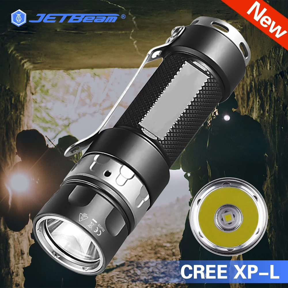 Jetbeam Rrt01 Cree Xpl Led Stepless Dimming Tactical Flashlight Hiking