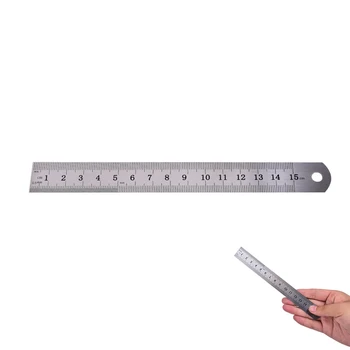

1PC 15 cm Stainless Steel Metal Straight Ruler Ruler Tool Precision Double Sided Measuring Tool