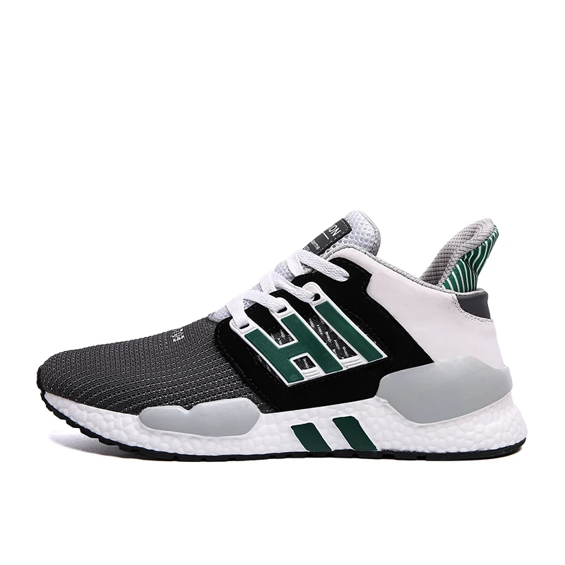 Спортивная обувь для мужчин; zapatillas hombre Deportiva; Мужская обувь для бега; Ayakkabi Erkek Eqt; кроссовки; спортивная обувь - Цвет: Gray-Green