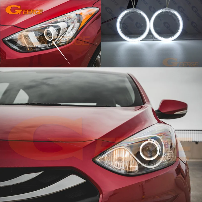 Для HYUNDAI ELANTRA 2011 2012 2013 проектор фары отличные ультра яркие CCFL ангельские глазки Halo