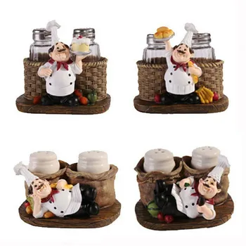 

American Resin Chef Pepper Bottle Figurines Simple and Modern Creative Crafts Gifts Ornaments Cute Character People Decoration