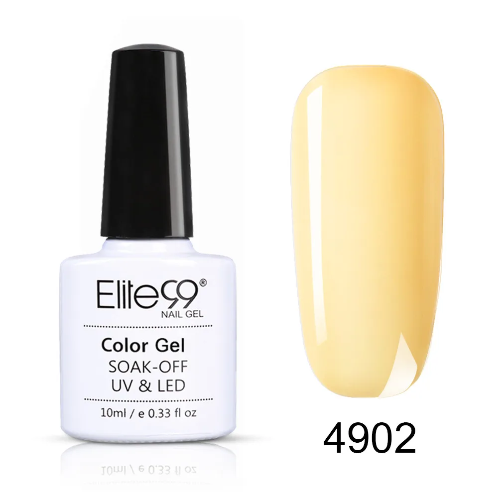 4902 Elite99 Гель-лак Набор UV Vernis Полупостоянный праймер верхнее покрытие 10 мл телесный гель лак для ногтей, маникюр гель лак PolishesNails - Цвет: 4902