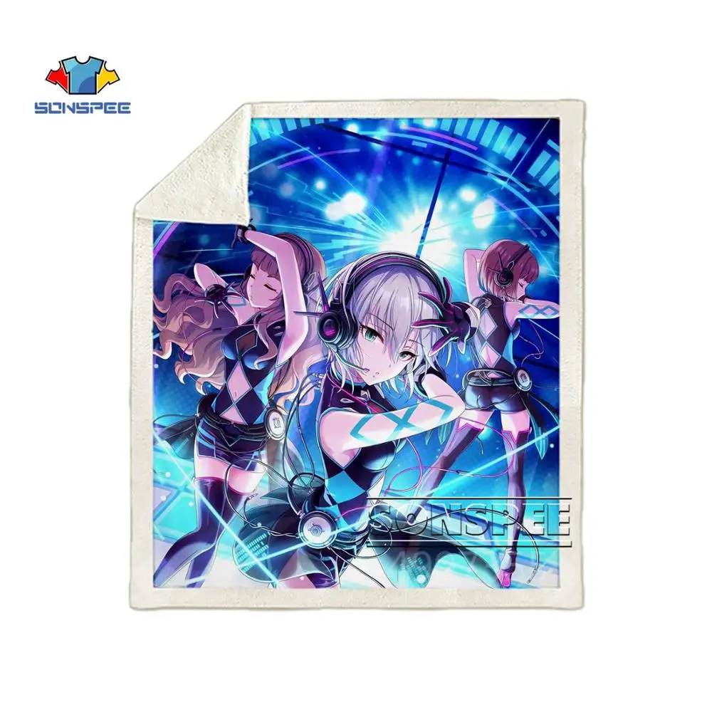 SONSPEE Idol Master Золушка девушки аниме дети взрослые 3d печать одеяло диване пододеяльник зимнее теплое постельное белье офисное одеяло для короткого сна - Цвет: 1
