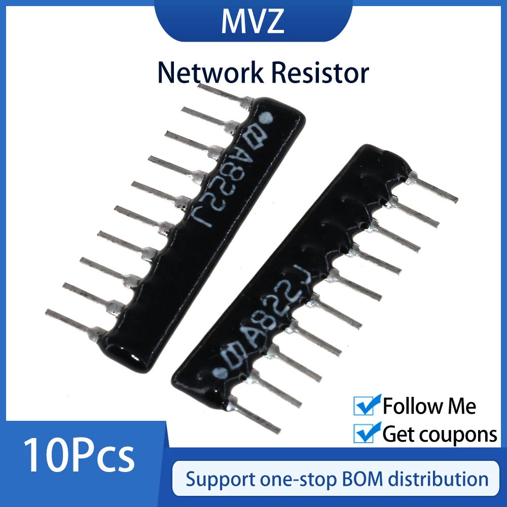 10pcs Dip Exclusion Network Resistor Array 10pin 1.2k 1.5k 4.7k 3.9k 3