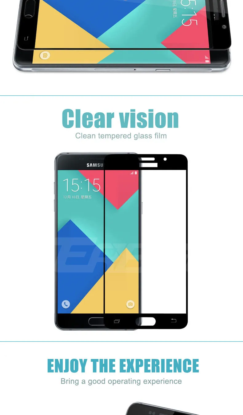 9D полное покрытие защитное стекло на для Samsung Galaxy A3 A5 A7 J3 J5 J7 S7 закаленное защитное стекло