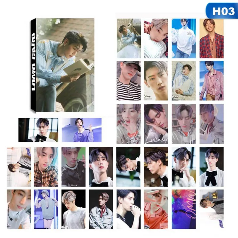 30 шт./компл. K-Pop GOT7 альбом подарок вам Lomo карты Мода самодельные бумажные фото карты вентиляторы стационарный подарок - Цвет: 03