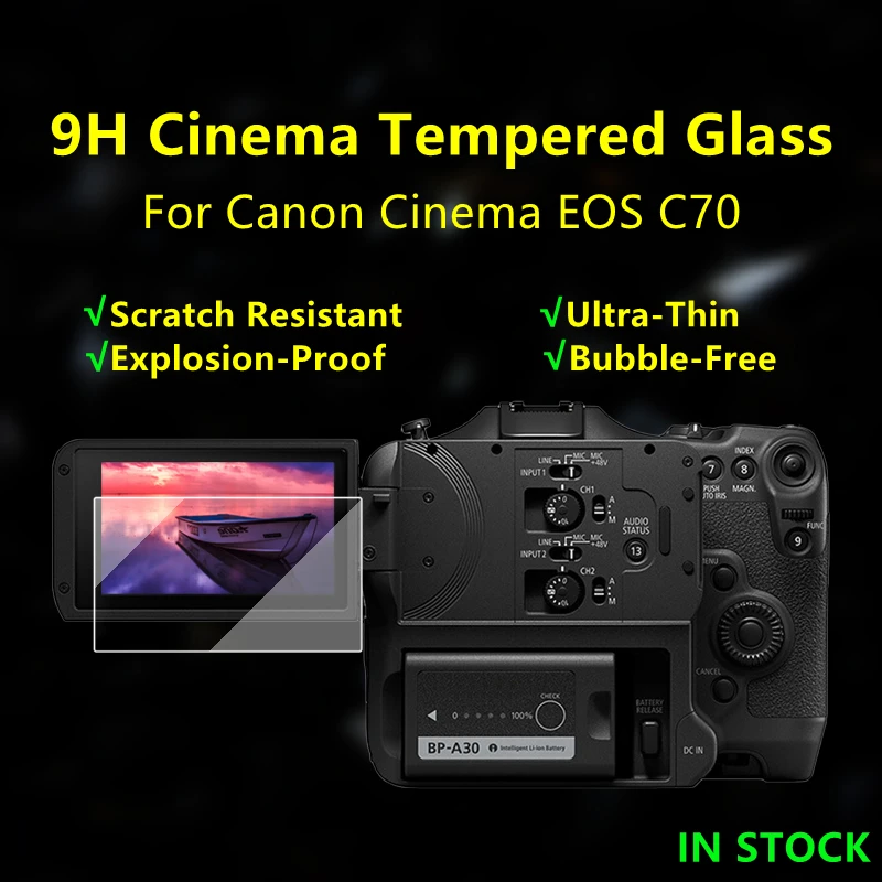 Pellicola Protettiva Per Fotocamera Eos C70 Per Canon Cinema Eos C70 Camera 9H Durezza C70 Vetro Temperato Protezione Per Schermo Ultra Sottile