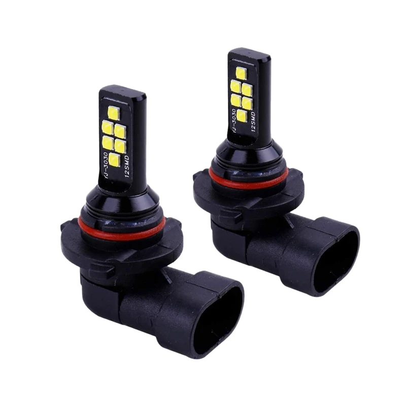 2X HB4 9006 светодиодный противотуманный светильник, передовая 3030 SMD дневная ходовая лампа DRL, холодный белый 6000K