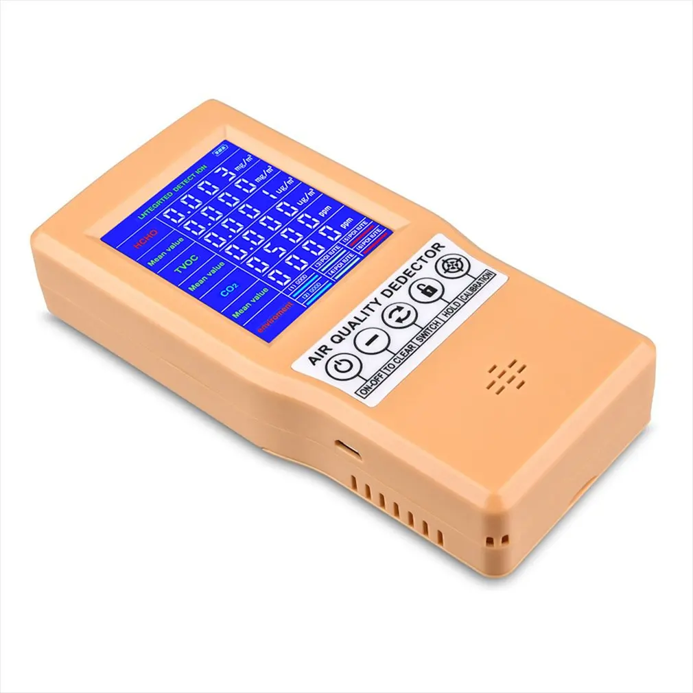 Detector de Qualidade do ar Handheld Formaldeído Detector Dióxido Carbono Tester 360 Minutos Longa Espera 131sc 5 Kits autom. res.
