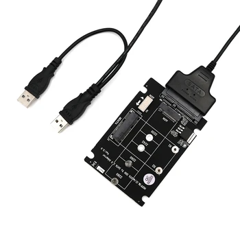 

2 Port M.2 NGFF Key B & MSATA SSD to USB 2.0 Adapter Converter Reader Card