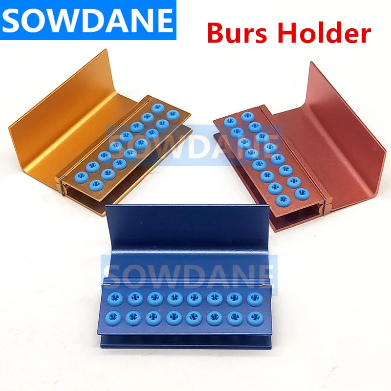 1 piece 16 Holes Dental Burs Block Bur Holder Disinfection Box