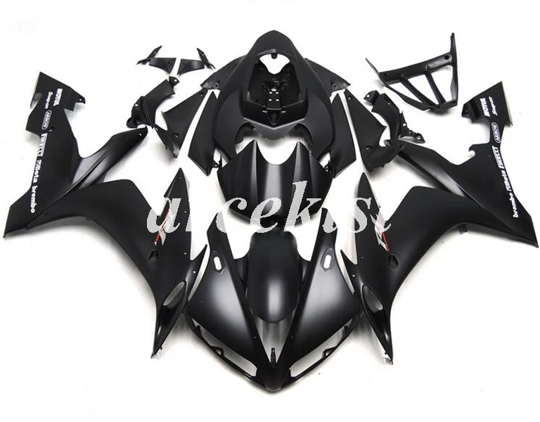 ABS литья под давлением полный обтекатель комплект подходит для YAMAHA YZF-R1 2004 2005 2006 YZF R1 04 05 06 YZF1000 на заказ черный