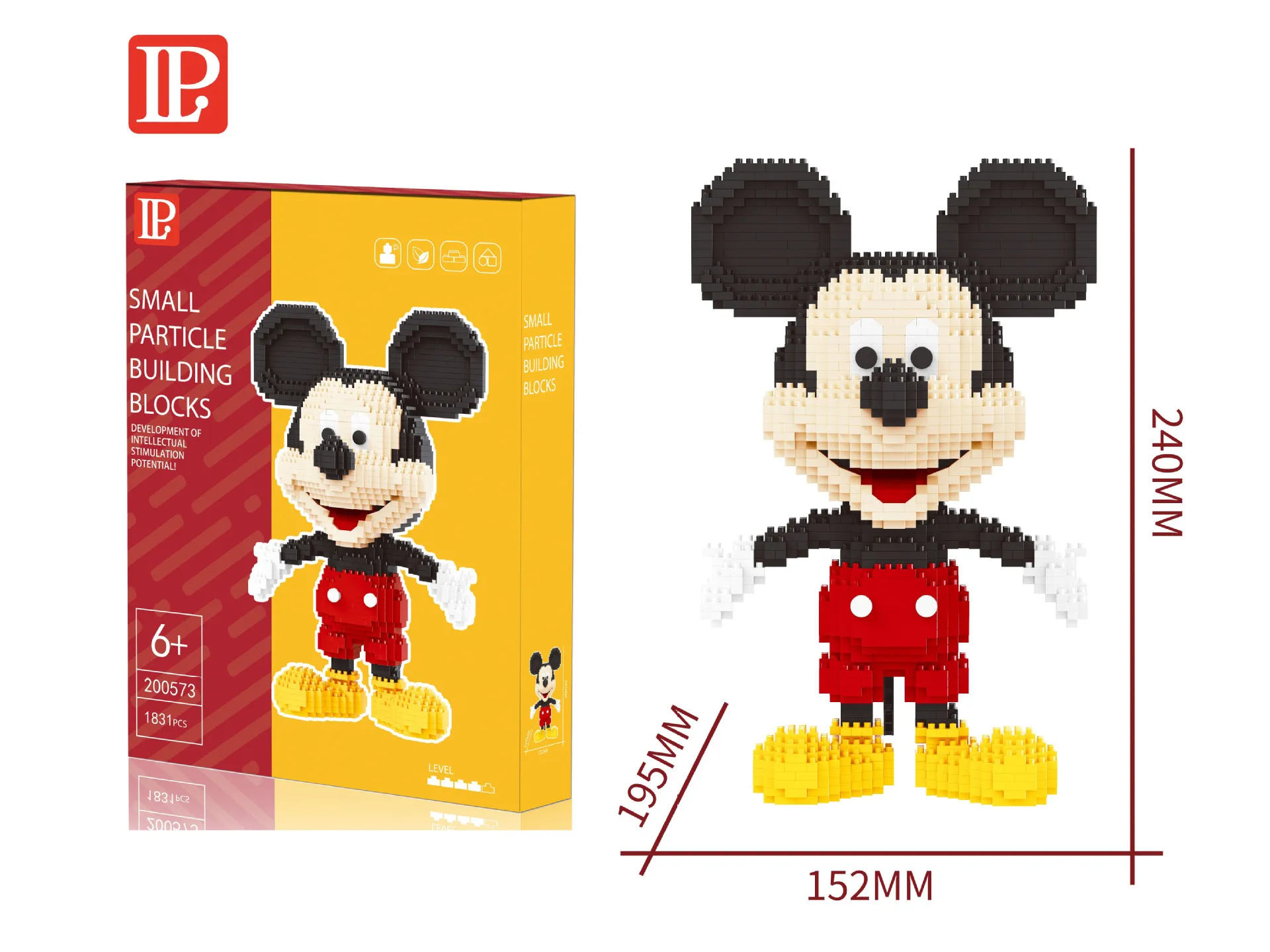 1906 stücke + Mickey Maus Diamant Bausteine Klassische Disney Augenbinde  Minnie Maus Micro Ziegel Figuren Spielzeug Für Geschenk - AliExpress