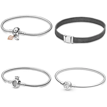 

4 Style 925 Sterling Silver Bracelets Charms Crown Lion Crystal Bracelets For Women Bracelets & Bangles Jewelry