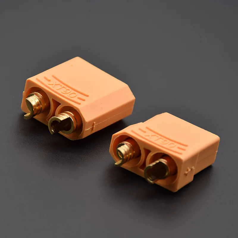2Pairs 4 stücke XT90 Gelb Batterie Stecker Set 4,5mm Männlich Weiblich Vergoldete Bananen Stecker