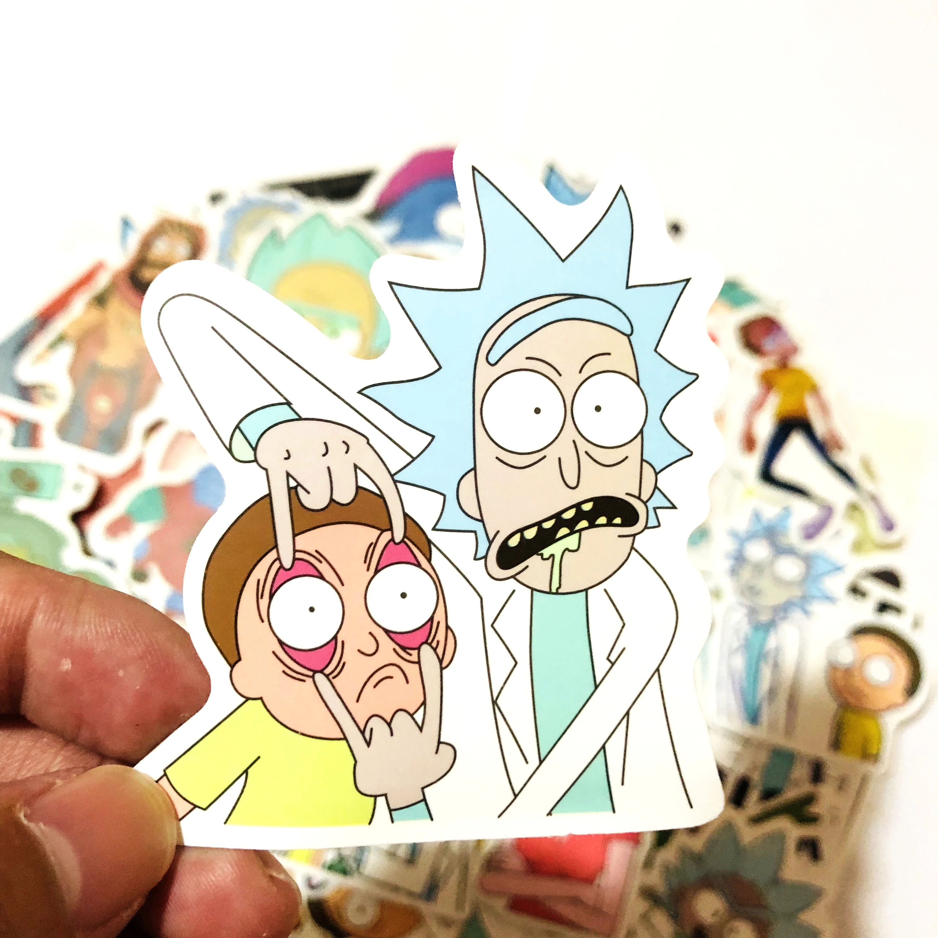 50/100 шт Rick and Morty наклейки для рисования ПВХ водонепроницаемые ноутбука скейтборд