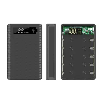

QC3.0 PD LCD Display DIY 5x18650 Battery Case Power Bank Shell Quick Charge Box