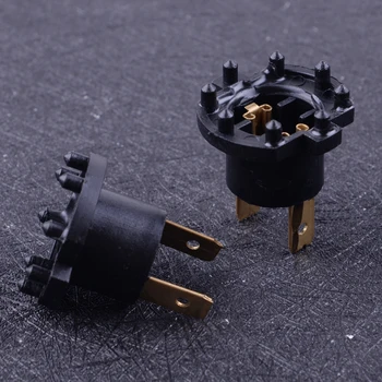 

beler 2PCS Black Headlight Socket Bulbs Holder Adapters Car Accessories Fit for Mazda 3 5 Protege Kawasaki Aprilia B28V510A3