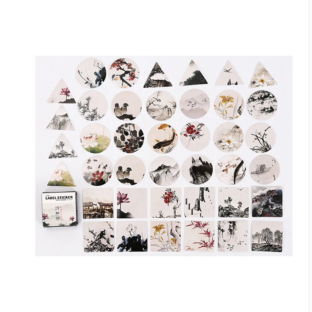

40pcs/set Scrapbooking Dairy Photo Album Decorations Creative Japanese Stickers Kawaii Stationery DIY Retro Label Stickers Tools