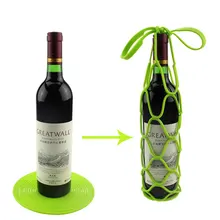 Красная бутылка вина Портативный тканый мешок практичная Бытовая бутылка ручной работы тканый мешок