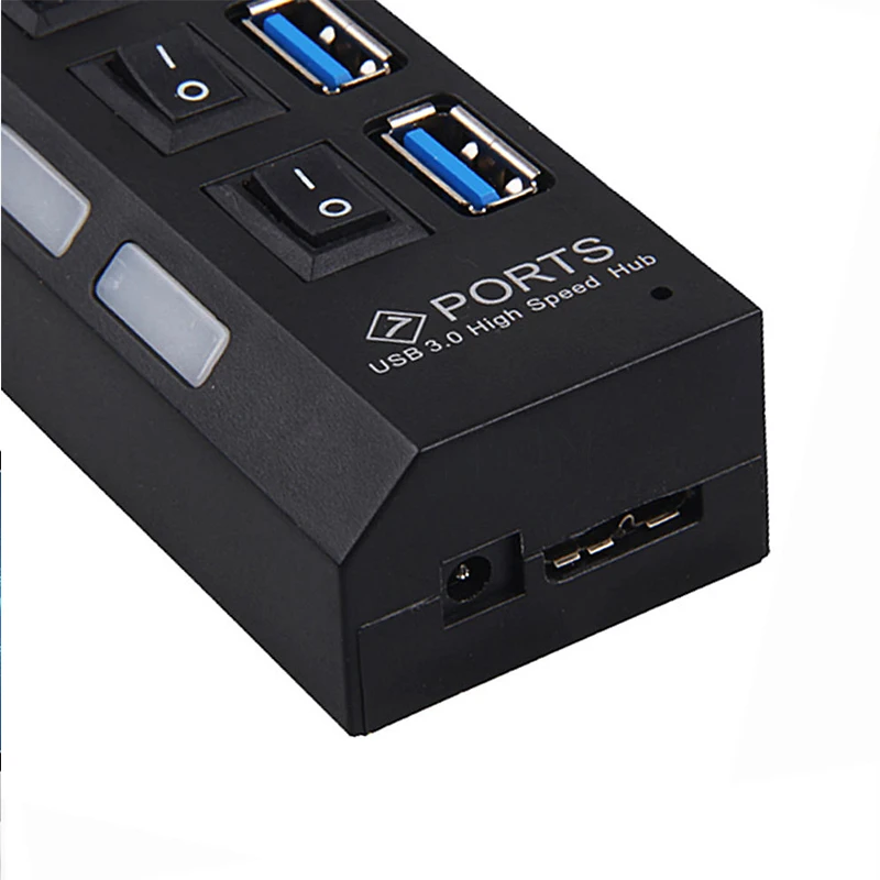 USB 3,0 концентратор разветвитель на включение/выключение компьютера Usb Интерфейс расширения 4/7 Порты и разъёмы для ноутбука MacBook PC
