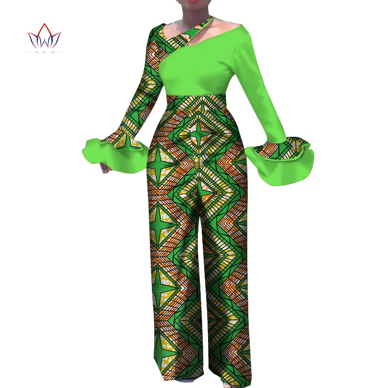 Женский Африканский комбинезон с бабочкой, африканская одежда, Африканский комбинезон с принтом, цветная Дашики, Женская африканская одежда WY3526 - Цвет: 8