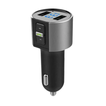 

Car Bluetooth Wireless Adapter FM Transmitter MP3 Radio Music Player Car Kit 2 USB Charger with Hands-Free Calling Black