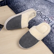 Зимние тапочки; мужские хлопковые тапочки в Вертикальную Полоску; Хлопковая мужская повседневная обувь; Домашние плюшевые тапочки; Pantoufles En Coton Pour Hommes